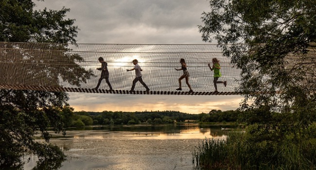 Fun for kids at Skelf Island at Castle Howard